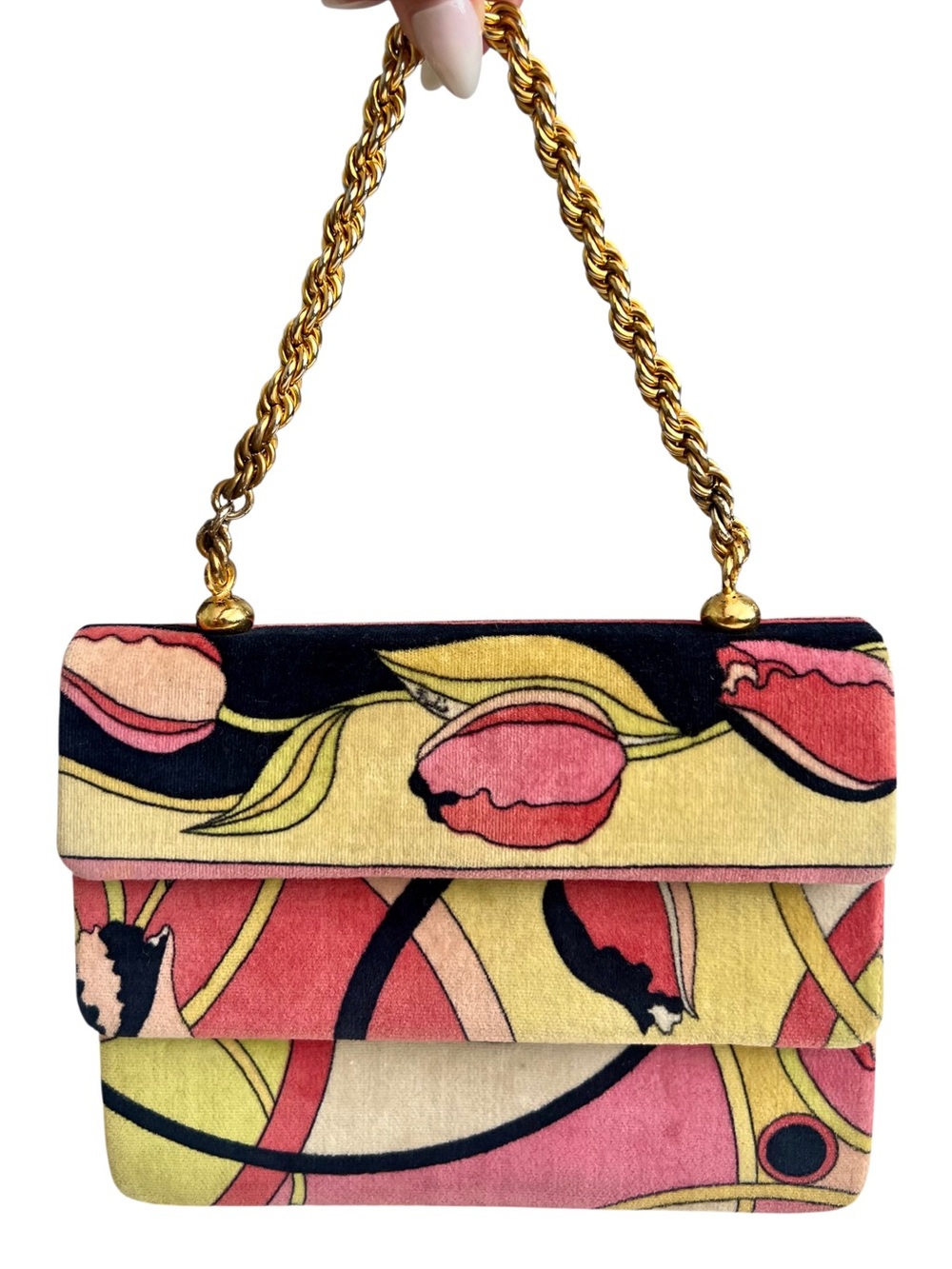 Vintage 60s Emilio Pucci Velvet Bag